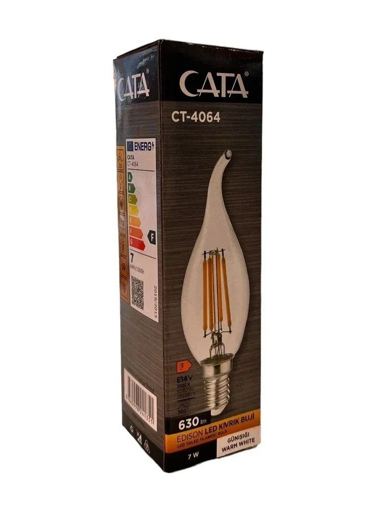 Cata 7 Watt Led Flament Kıvrık Ampul E14 Duy Gün Işığı