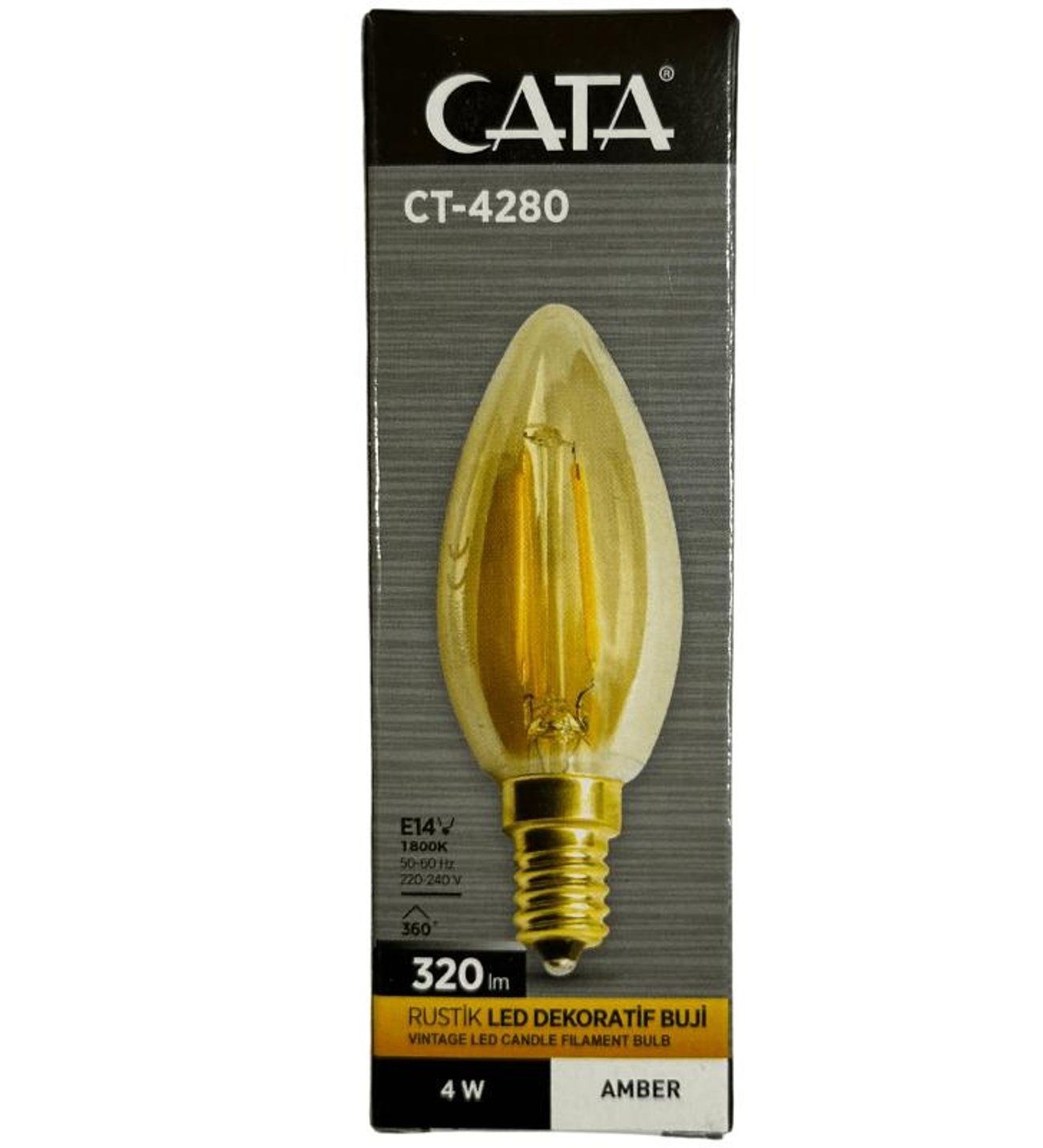 Cata 4 Watt Rustik Led Ampul Amber Renk