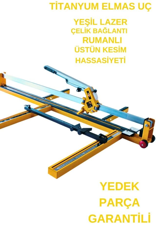 Long 120cm Granit ve Fayans Kesme Makinesi - Yeşil Lazerli, Yedek Elmas Ucu Hediyeli