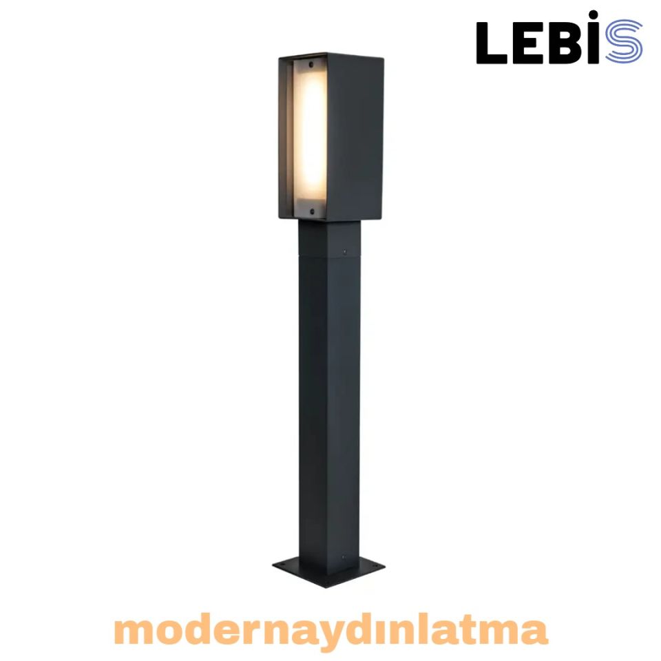 Lebis Kubat 60 cm Ledli Bollards Bahçe Aydınlatma Armatürü