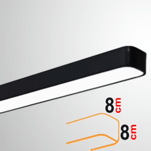 Lebis 100 Cm Osram Ledli 8x8 Sıva Üstü Oval Lineer Aydınlatma