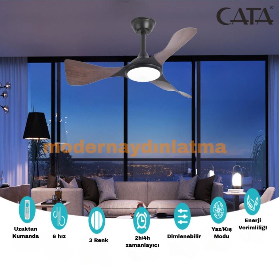 Cata CT-3002 Bern Ledli Tavan Vantilatörü