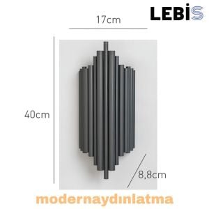 Lebis Antrasit Renk E14 Duylu İliç Aplik