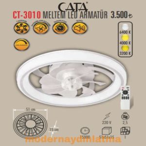 Cata CT-3010 Meltem Led Işıklı Fanlı Tavan Vantilatör