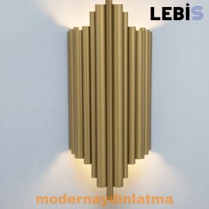 Lebis Gold Renk E14 Duylu İliç Aplik