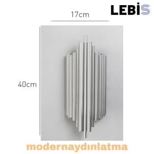 Lebis Krom Renk E14 Duylu İliç Aplik