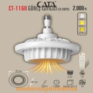 Cata CT-1160 Güneş Isıtıcılı Fan Led Ampül