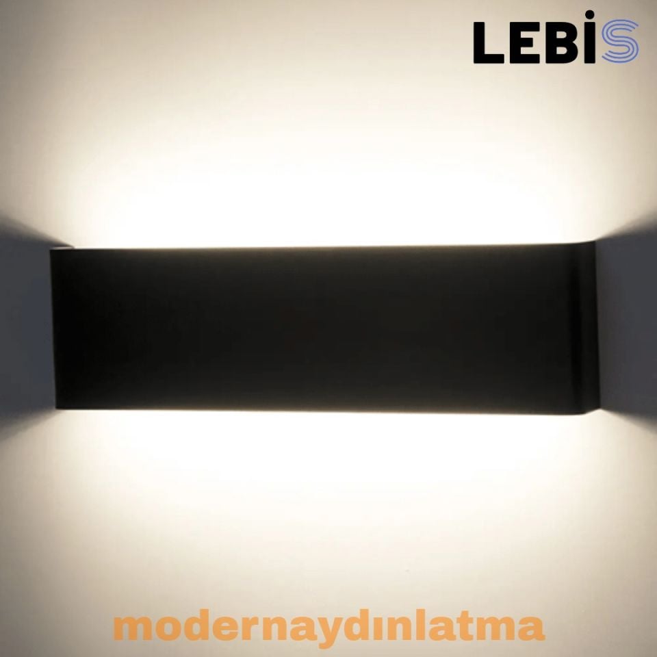 Lebis Siyah Kasa Yonca Led Aplik Günışığı