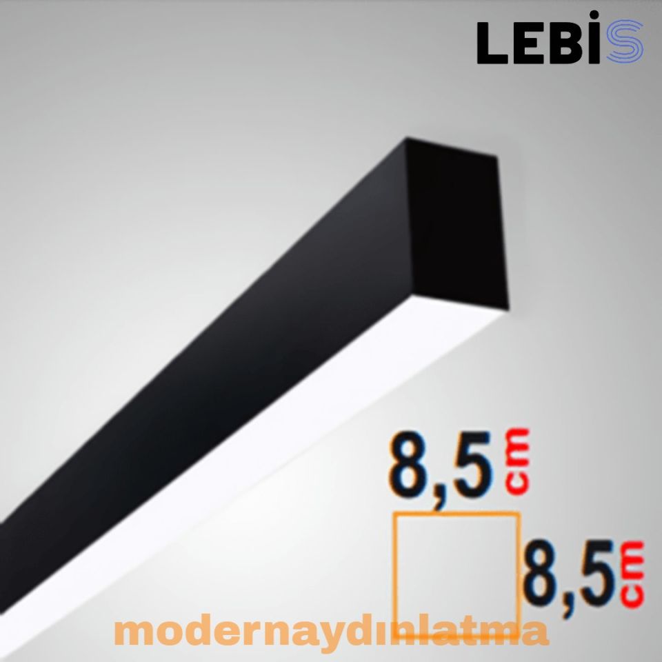Lebis 100 Cm Osram Ledli Yüksek Lümen 8,5x8,5 Sıva Üstü Lineer Aydınlatma