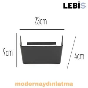 Lebis Siyah Kasa Yonca Led Aplik Amber Işık