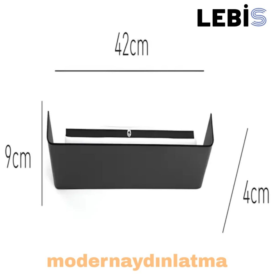 Lebis Siyah Kasa Gonca Led Aplik Günışığı