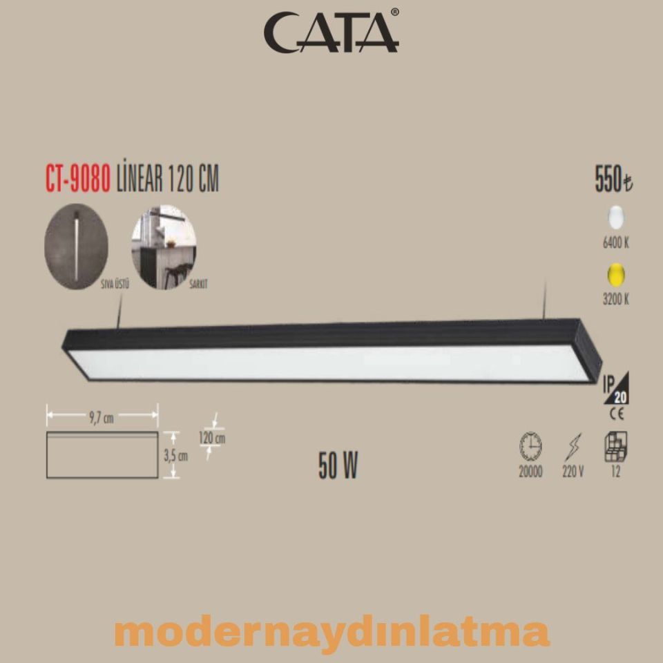 Cata CT-9080 120 Cm Linear Aydınlatma Günışığı