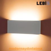Lebis Beyaz Kasa Manolya Led Aplik Amber Işık