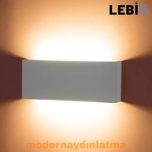 Lebis Beyaz Kasa Manolya Led Aplik Amber Işık