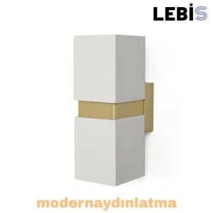 Lebis Beyaz Kasa Danzı Gu10 Duylu Aplik Gold Kuşaklı