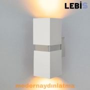 Lebis Beyaz Kasa Danzı Gu10 Duylu Aplik Krom Kuşaklı