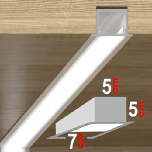 Lebis 60 Cm Osram Ledli 7x5x5 Sıva Altı Lineer Aydınlatma