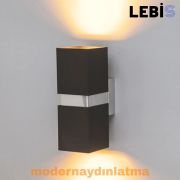 Lebis Siyah Kasa Danzı Gu10 Duylu Aplik Krom Kuşaklı