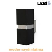 Lebis Siyah Kasa Danzı Gu10 Duylu Aplik Krom Kuşaklı