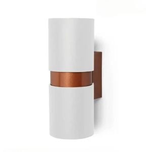 Lebis Beyaz Kasa Kıraç Gu10 Duylu Aplik Bakır Kuşaklı