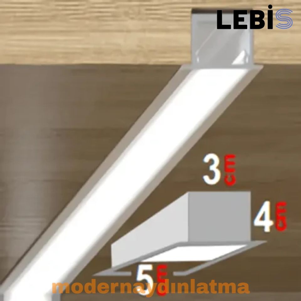 Lebis 100 Cm Osram Ledli 5x3x4 Sıva Altı Lineer Aydınlatma Günışığı - 3000K