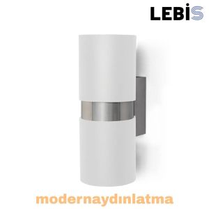 Lebis Beyaz Kasa Kıraç Gu10 Duylu Aplik Krom Kuşaklı