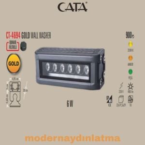 Cata CT-4694 20 Cm Yeşil Işık Gold Wallwasher Duvar Aydınlatma
