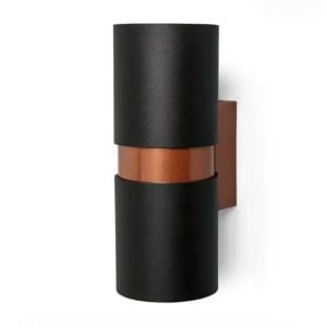 Lebis Siyah Kasa Kıraç Gu10 Duylu Aplik Bakır Kuşaklı