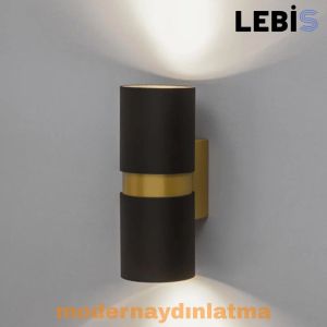 Lebis Siyah Kasa Kıraç Gu10 Duylu Aplik Gold Kuşaklı