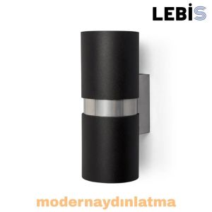 Lebis Siyah Kasa Kıraç Gu10 Duylu Aplik Krom Kuşaklı