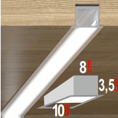 Lebis 100 Cm Osram Ledli 10x8x3 Sıva Altı Lineer Aydınlatma