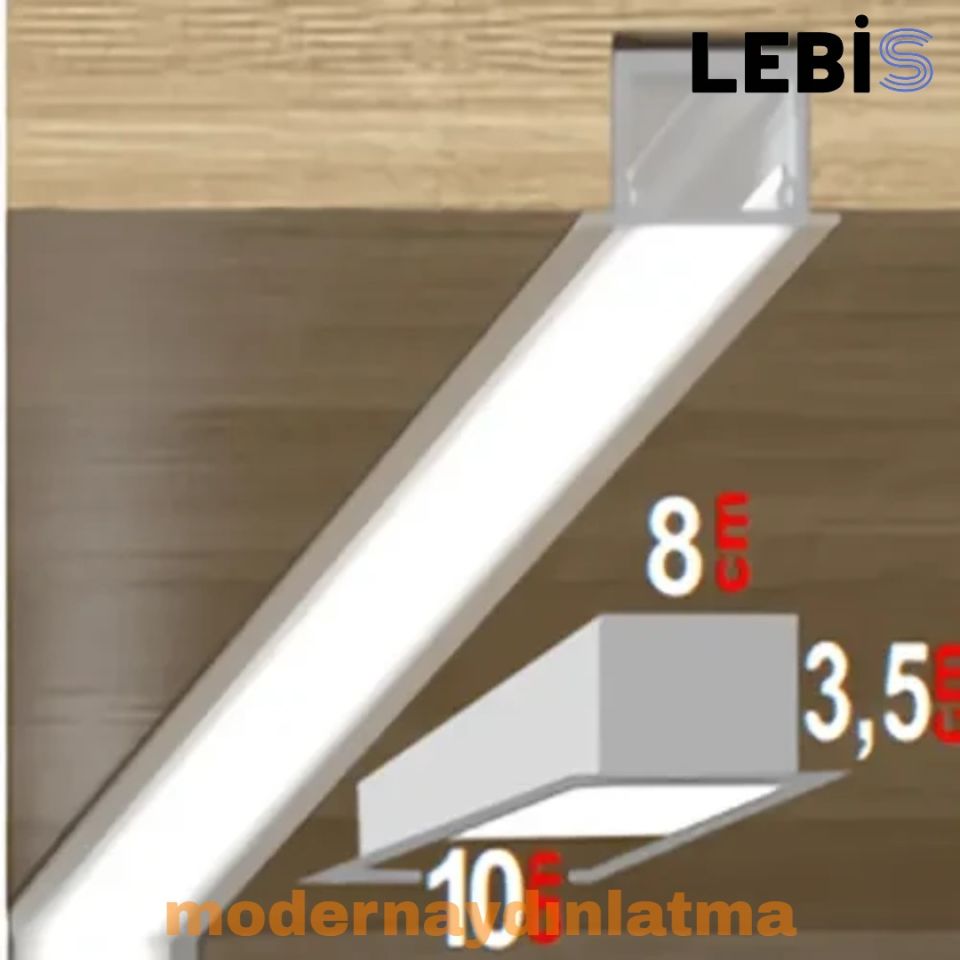 Lebis 200 Cm Osram Ledli 10x8x3 Sıva Altı Lineer Aydınlatma