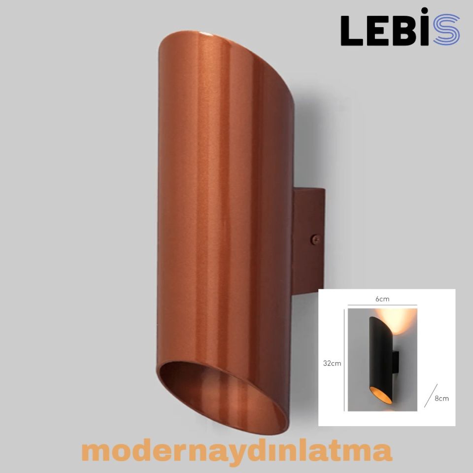 Lebis Bakır Renk Yaprak Gu10 Duylu Aplik
