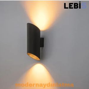 Lebis Siyah Kasa Yelken Dış Mekan Led Aplik Günışığı