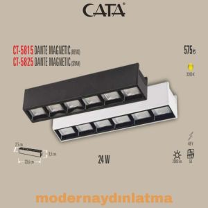 Cata CT-5815 24W Dante Beyaz Magnet Ray Spot Armatür