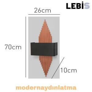 Lebis Bakır Renk E14 Duylu Mızrak Aplik
