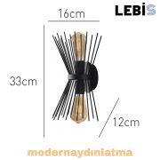 Lebis Siyah Renk E27 Duylu Kirpi Aplik