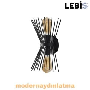Lebis Siyah Renk E27 Duylu Kirpi Aplik