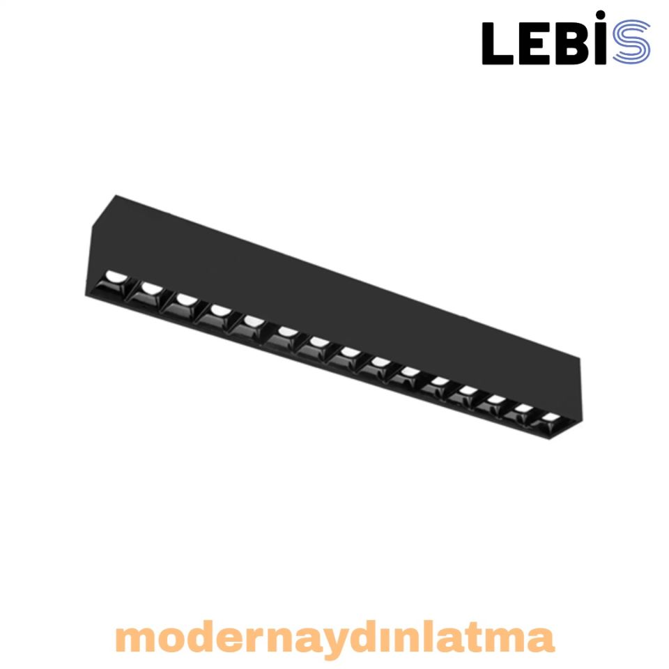 Lebis 28 Cm Sıva Üstü 3x4 Kasa Full Mercekli Lineer Aydınlatma