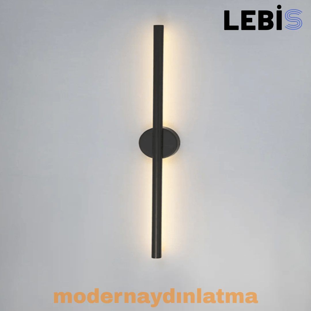 Lebis Siyah Renk Lale Led Aplik Günışığı