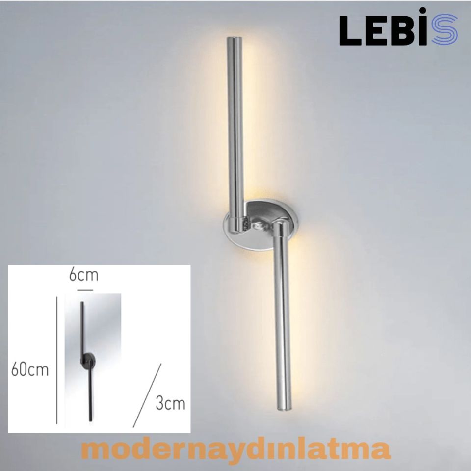 Lebis Krom Renk Gelincik Led Aplik Günışığı