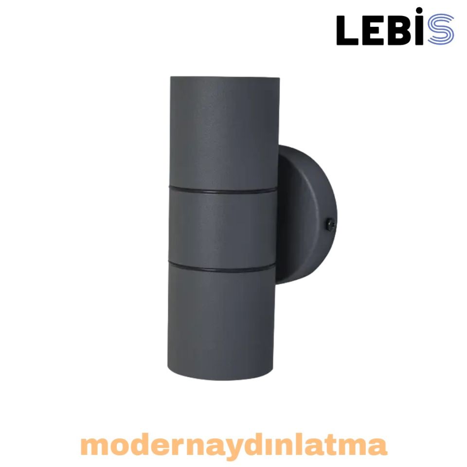 Lebis Antrasit Renk Gu10 Duylu Kaçkar Dış Mekan Aplik