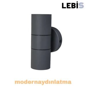 Lebis Antrasit Renk Gu10 Duylu Kaçkar Dış Mekan Aplik