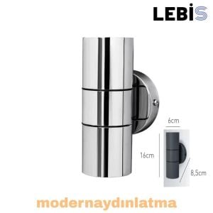 Lebis Krom Renk Gu10 Duylu Kaçkar Dış Mekan Aplik