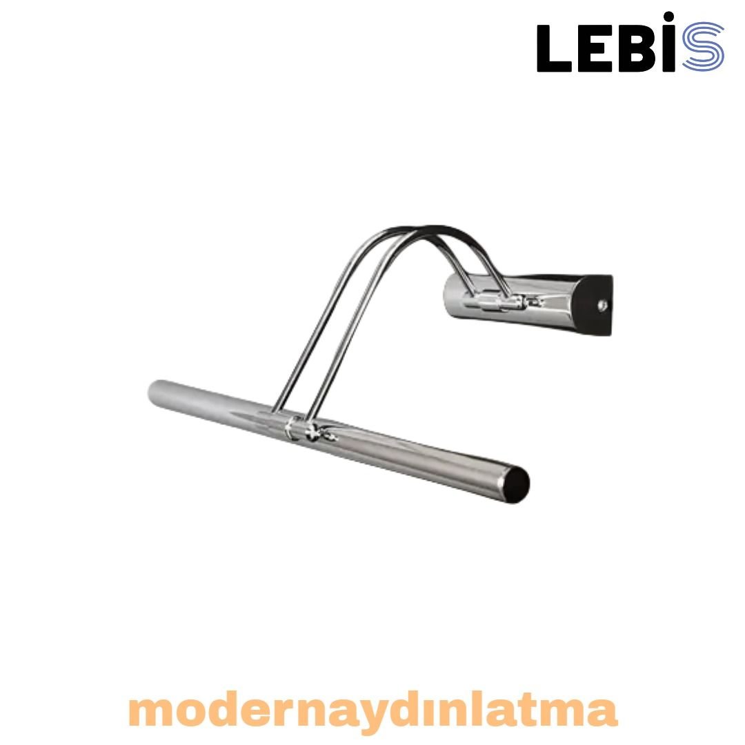 Lebis Krom Renk Kuğu Led Tablo Aplik Beyaz Işık