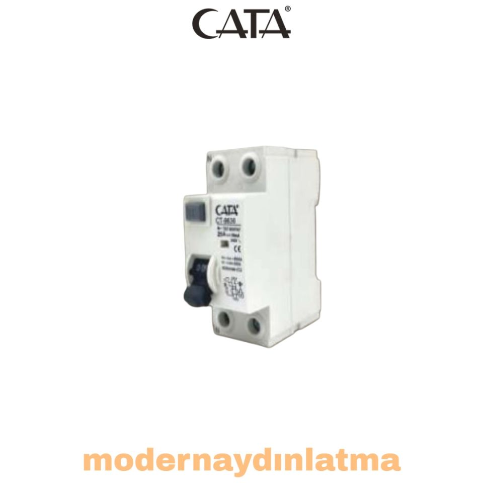 Cata CT-9648 2x25A 30mA Monofaze Kaçak Akım Koruma Rolesi