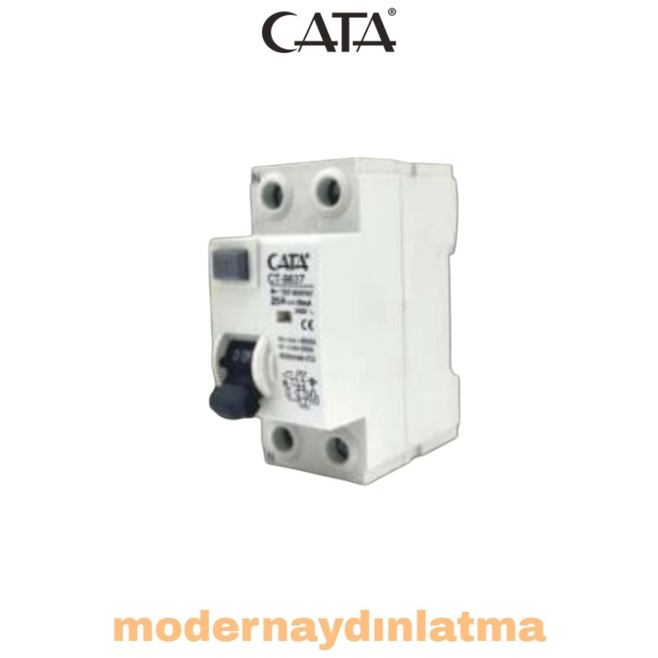 Cata CT-9649 2x25A 300mA Monofaze Yangın Koruma Rolesi