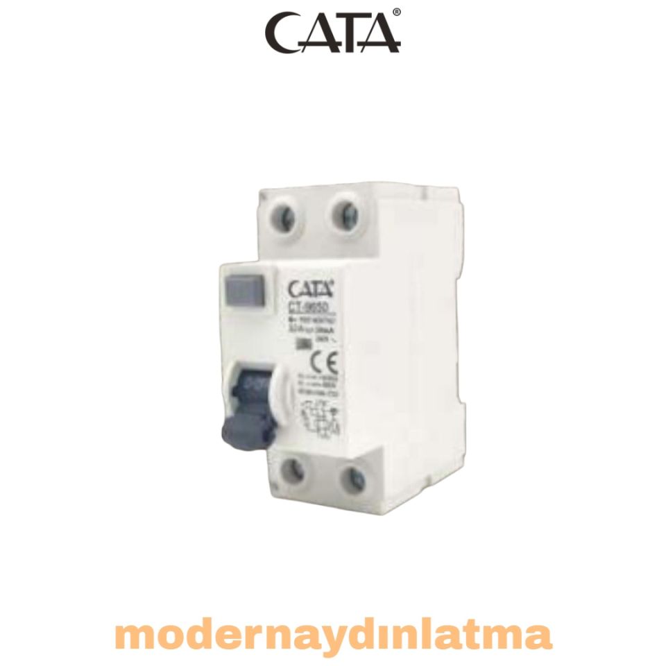 Cata CT-9650 2x32A 30mA Monofaze Kaçak Akım Koruma Rolesi