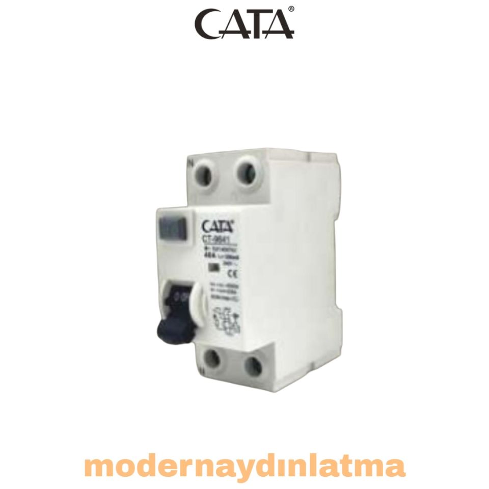 Cata CT-9641 2x40A 300mA Monofaze Yangın Koruma Rolesi