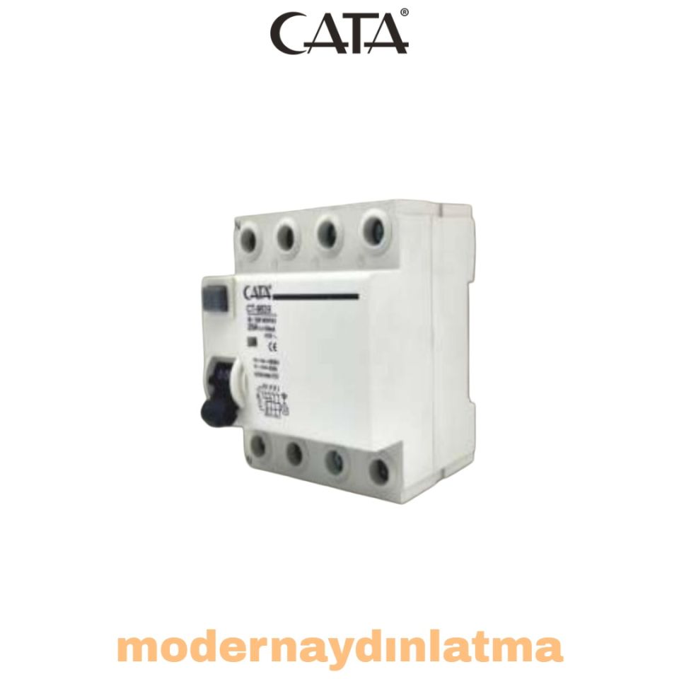 Cata CT-9647 4x25A 300mA Trifaze Yangın Koruma Rolesi
